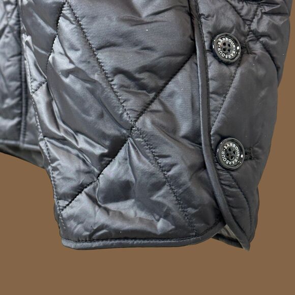 Barbour Mickley Quilted Jacket Black Ancient Full Zip Button Panel Women 3X NWT - Picture 10 of 14